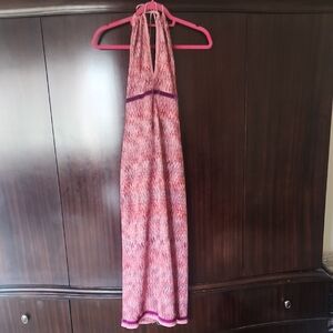 bebe Pink and Purple Midi Dress